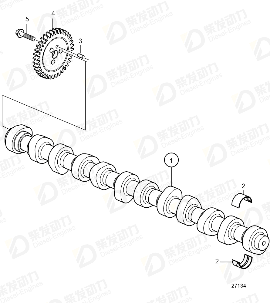 VOLVO Camshaft 21771519 Drawing